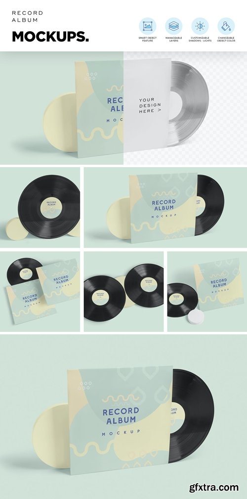 Vinyl Record Album Mockups