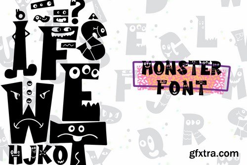 Cutie Monster - Monster Font