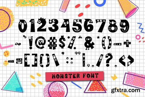 Cutie Monster - Monster Font