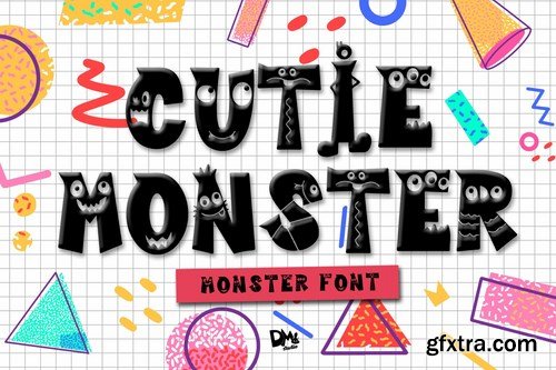 Cutie Monster - Monster Font