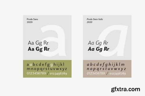 Proda Sans Family - 18 Fonts