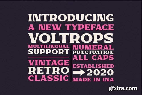 Voltrops Stunning Display Fonts