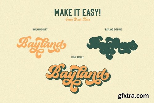 CreativeMarket - The Bayland - Retro Font - 5281586