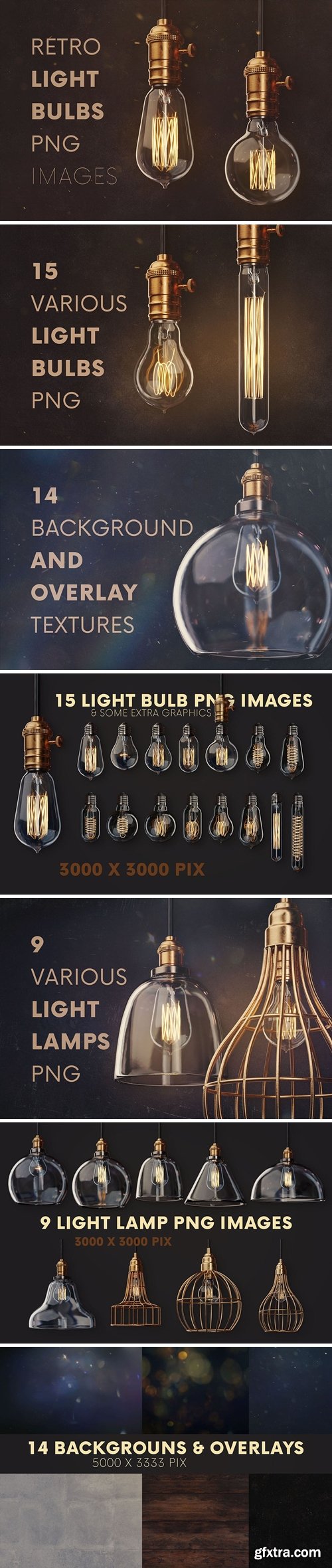 Retro Light Bulbs & Lighting Graphics