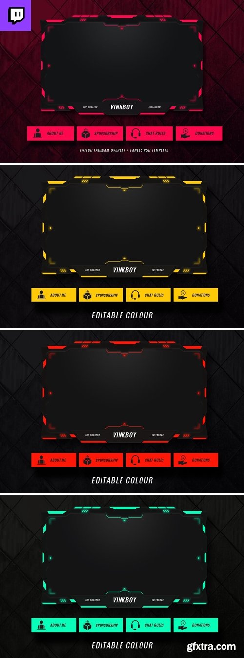 Twitch Facecam Overlay V13