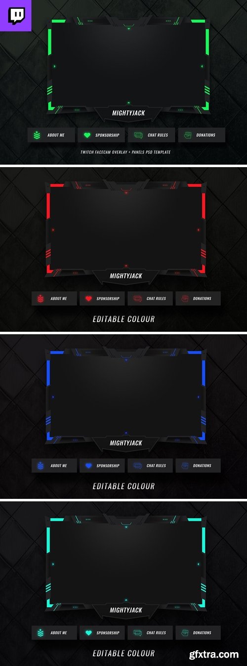 Twitch Facecam Overlay V12