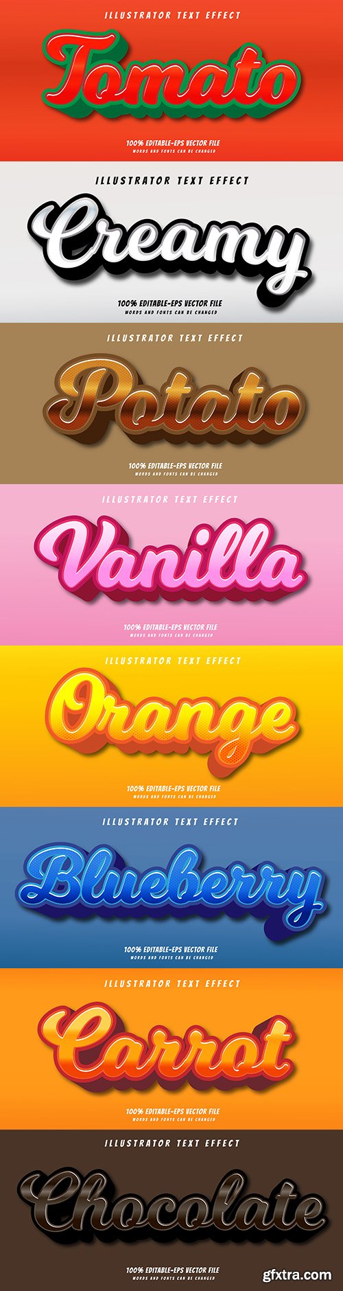 Editable font effect text collection illustration design 173
