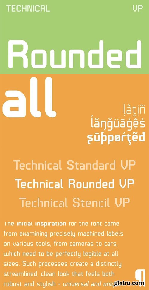 Technical Rounded Sans Serif Font