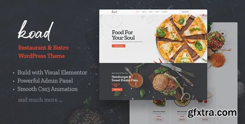 ThemeForest - Koad v1.0 - Restaurant & Bistro WordPress Theme - 27797470