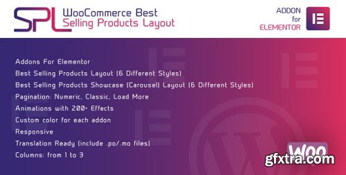 CodeCanyon - WooCommerce Best Selling Products Layout for Elementor v1.0 - WordPress Plugin - 28134818