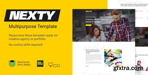 ThemeForest - Nexty v1.0 - Creative Multipurpose Portfolio /Agency Responsive Muse Template - 20824214