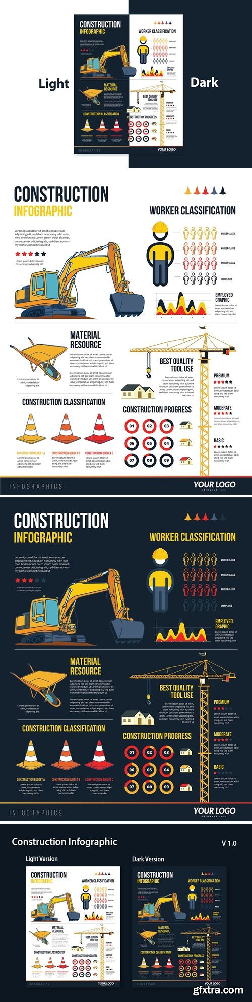 Infographic Elements for Construction Building