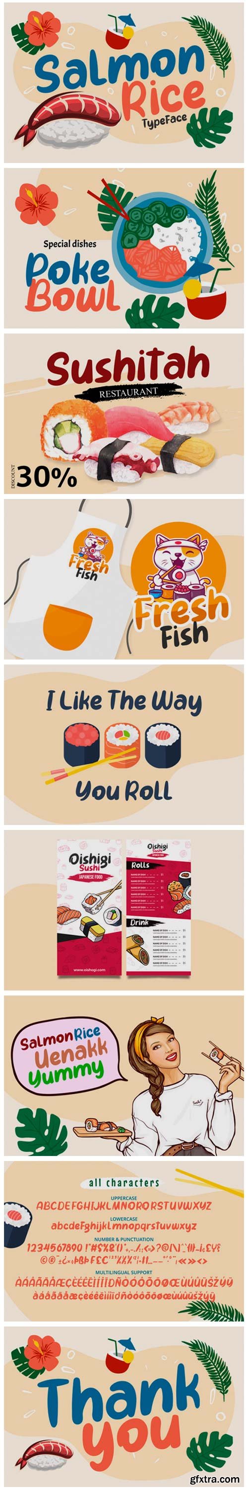 Salmon Rice Font