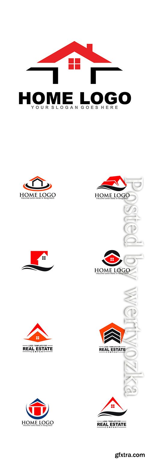 Home logo collection vector illustration