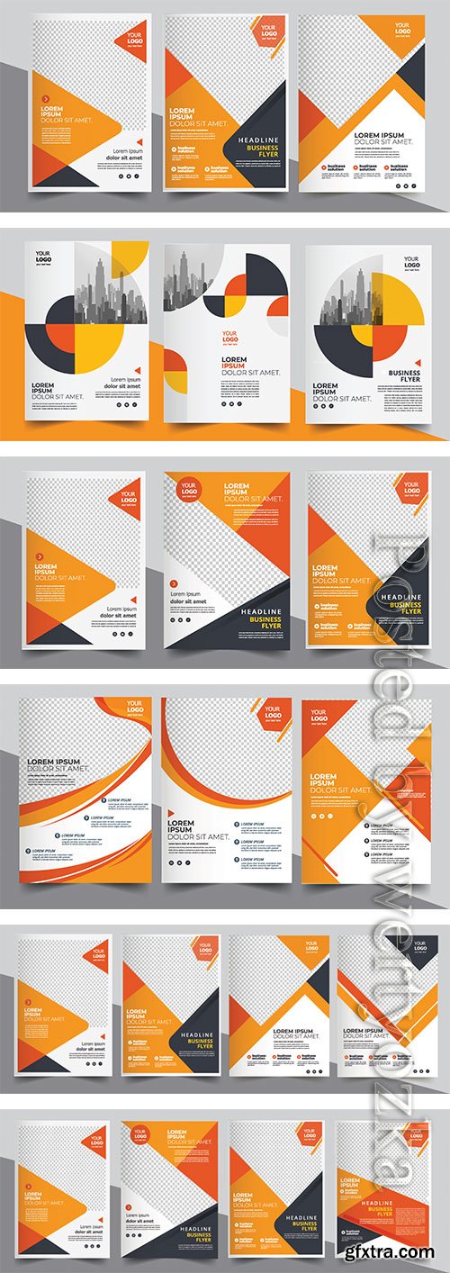 Brochure vector design, cover modern layout, annual report