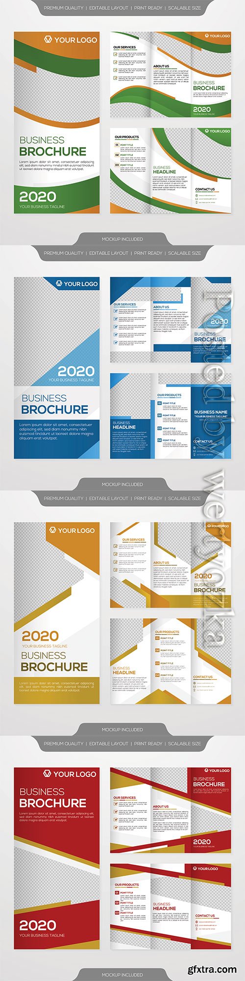 Trifold brochure template vector design and modern concept