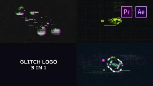 Videohive - Glitch Logo Pack