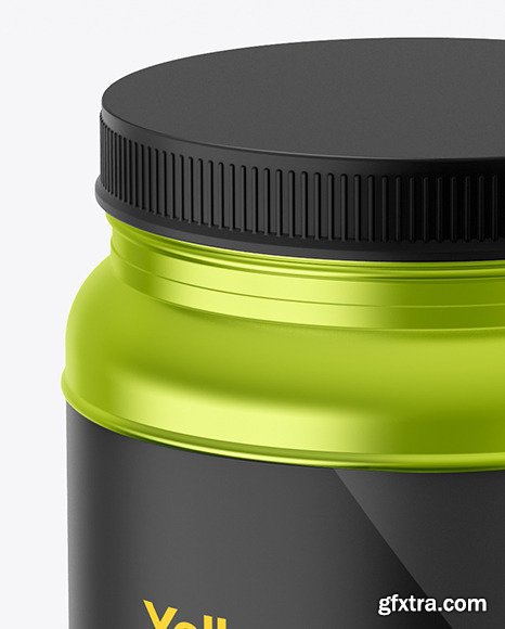 Metallized Protein Jar Mockup 65433