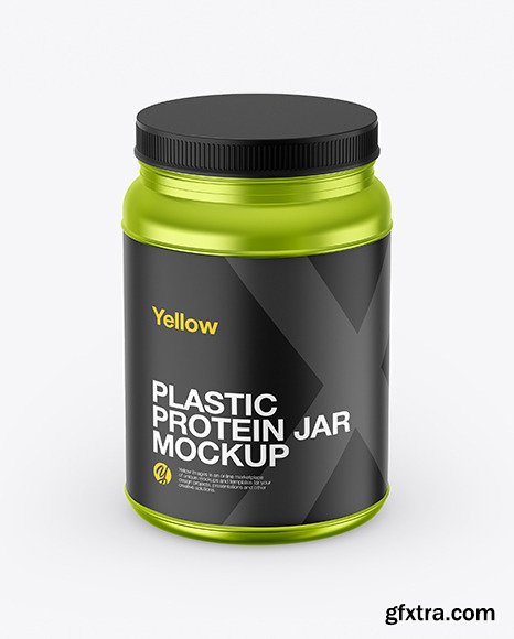 Metallized Protein Jar Mockup 65433