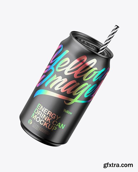 Matte Metallic Can Mockup 65423