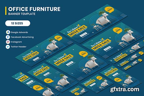 Office Furniture Google Adwords Banner Template