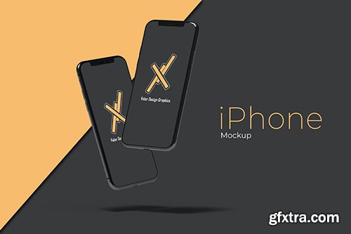 Modern Floating Iphone - Mockup