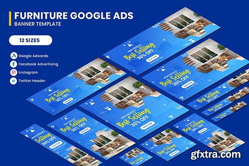 Furniture Google Adwords Banner Template