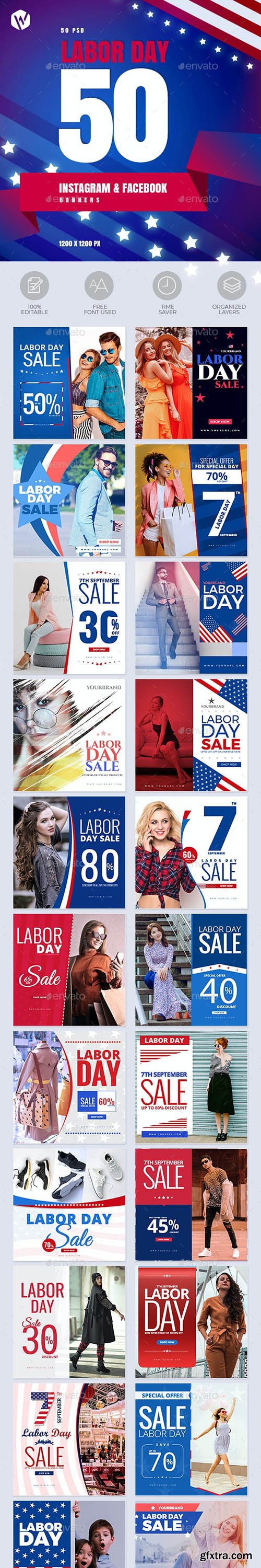 GraphicRiver - 50 Labour Day Banners 28022685