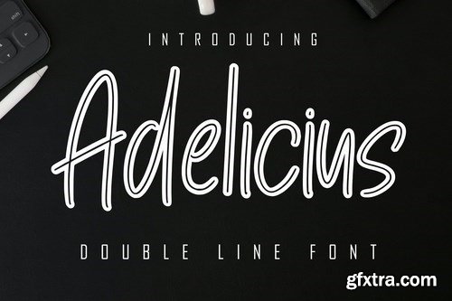 Adelicius Double Line Font