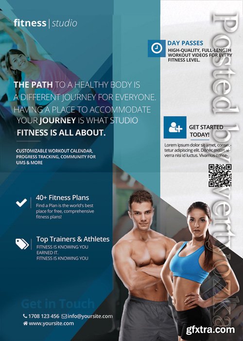 Fitness studio - Premium flyer psd template