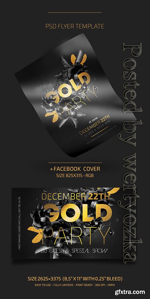 Gold Night Party - Premium flyer psd template