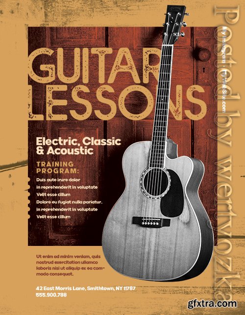 Guitar lessons - Premium flyer psd template