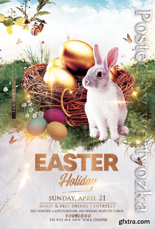 Happy Easter Event4 - Premium flyer psd template