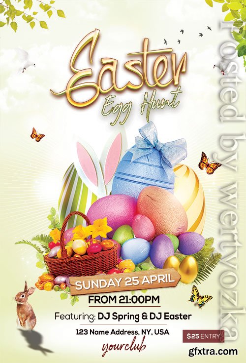 Easter Egg Hunt2  - Premium flyer psd template