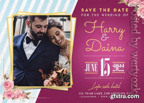 Elegant Wedding Invitation - Premium flyer psd template