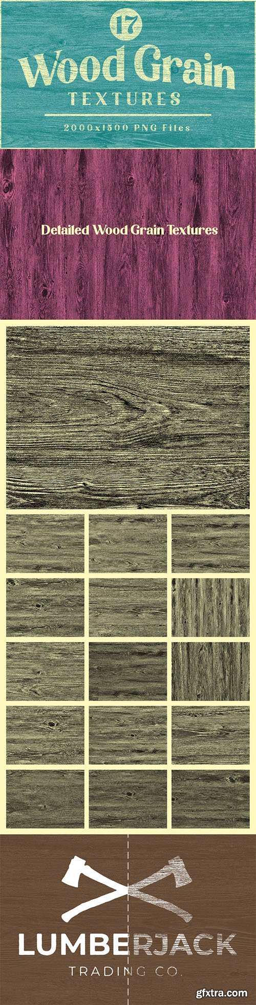 Wood Grain PNG Textures