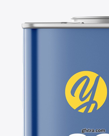 Glossy Square Tin Can Mockup 65339