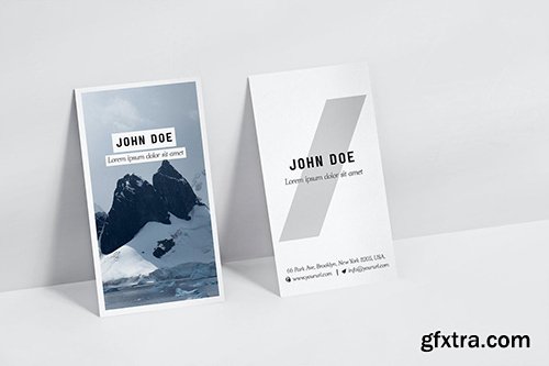 Vertical Business Card Mock Up