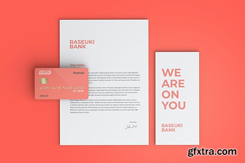 Complated Credit Card Stationery Mockup