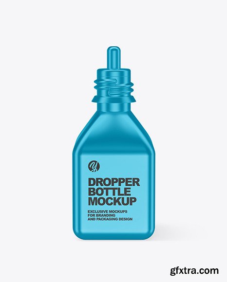 Metallic Dropper Bottle Mockup 65770