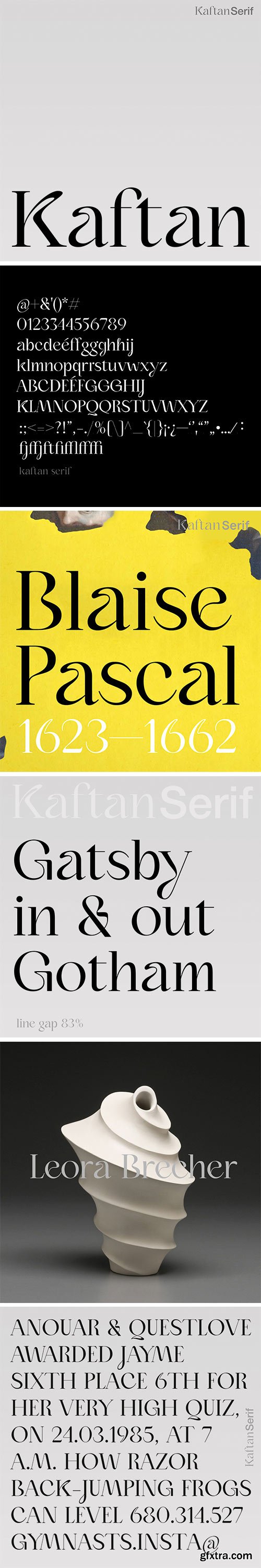 Kaftan Serif Typeface