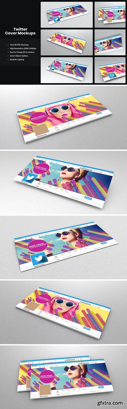 Twitter Cover & Banner Mockups