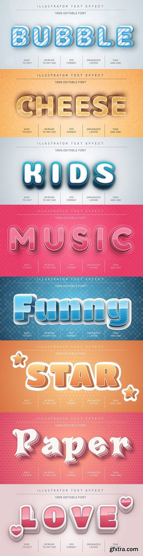 Editable font effect text collection illustration design 181
