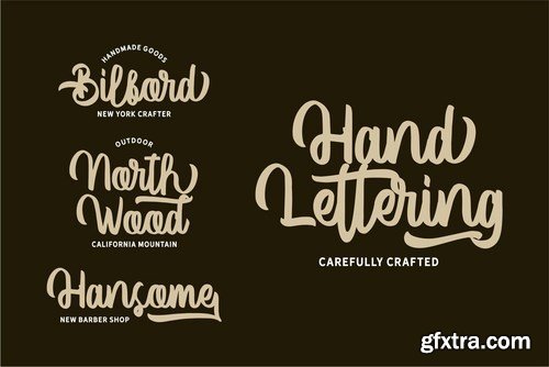 Vector Type Handlettering Font