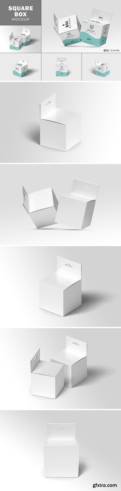 Square Box Mockup Packaging