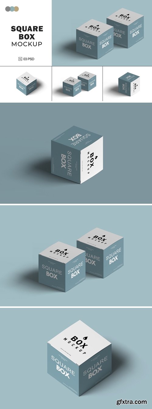 Square Box Mockups