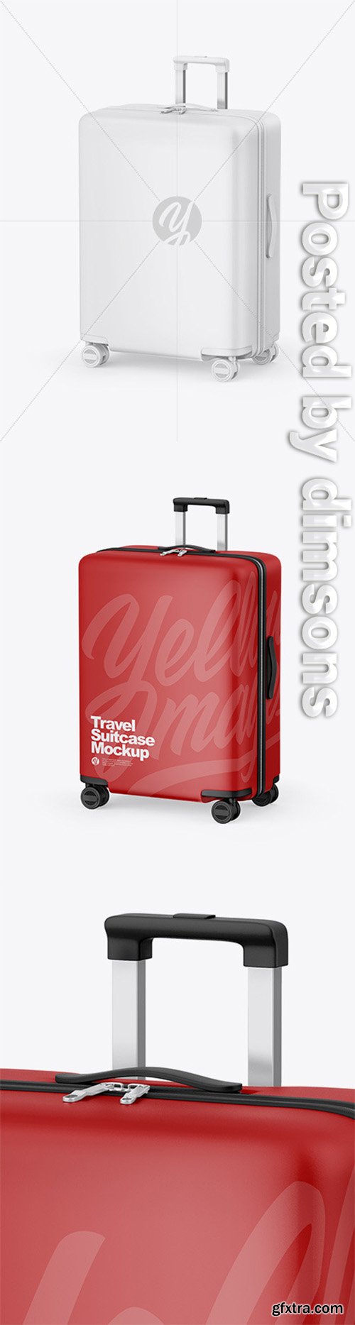 Matte Travel Suitcase Mockup 64901