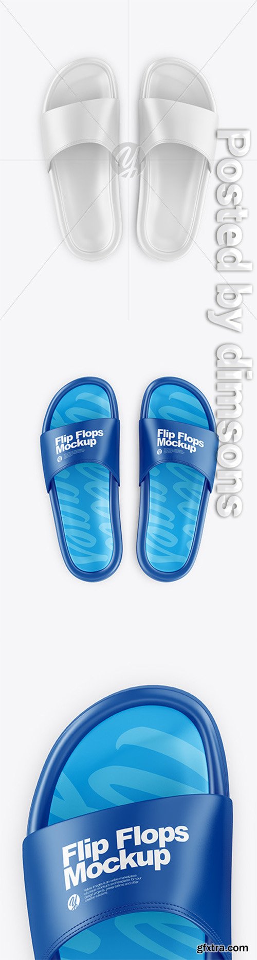 Flip Flops Mockup - Top View 64459