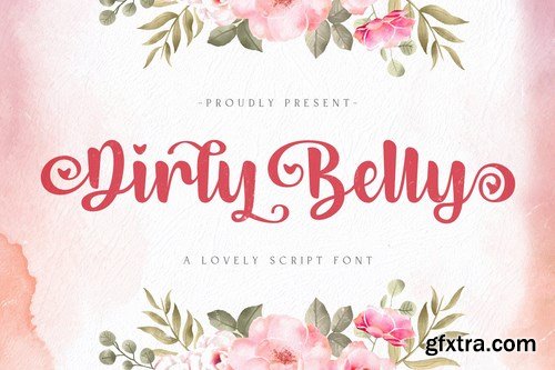 CM - Dirly Belly - Lovely Calligraphy Font 5294260