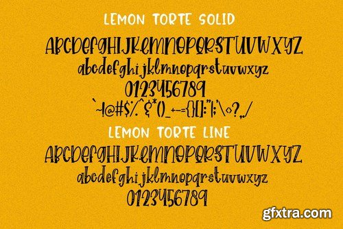 Lemon Torte - Crafty Font duo Solid & Line